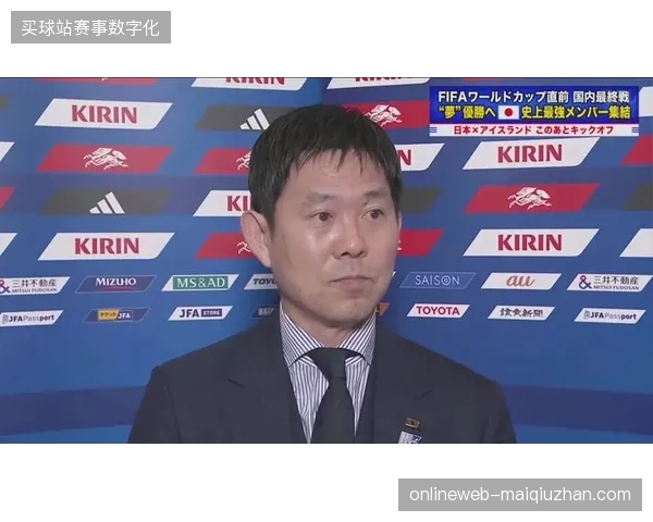 日本队在世界杯前的壮行赛中凭借小川航基的终场前绝杀险胜冰岛，森保一的球队在场面上占据主动